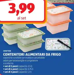 ALDI Crofton contenitori alimentari da frigo offerta