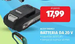 ALDI Activ energy batteria da 20 v offerta