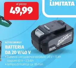 ALDI Activ energy batteria da 20 v/40 v offerta