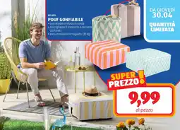 ALDI Belavi pouf gonfiabile offerta