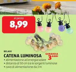 ALDI Belavi catena luminosa offerta