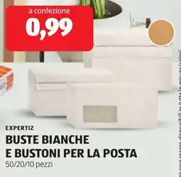 ALDI Expertiz buste bianche e bustoni per la posta offerta