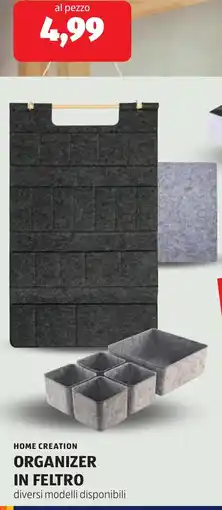 ALDI Home creation organizer in feltro offerta