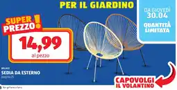 ALDI Belavi sedia da esterno offerta