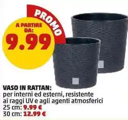 PENNY Vaso in rattan offerta