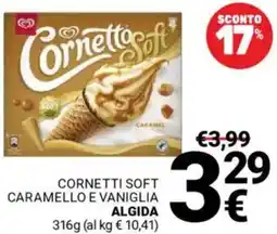 Supermercati Gulliver Cornetti soft caramello e vaniglia ALGIDA offerta