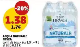 PENNY Acqua naturale NEVEA offerta
