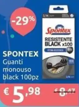 Ipersoap SPONTEX Guanti monouso black 100pz offerta