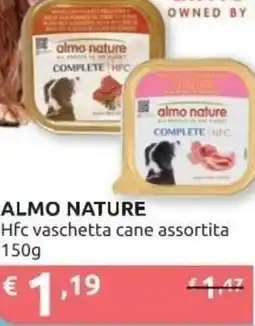 Ipersoap ALMO NATURE Hfc vaschetta cane offerta