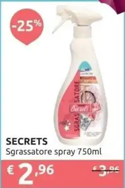 Ipersoap SECRETS Sgrassatore spray offerta