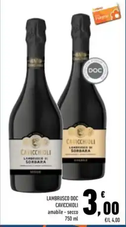 Conad Superstore Lambrusco doc cavicchioli offerta