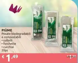 Ipersoap PIÙME Posate biodegradabili e compostabili offerta