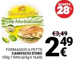 Supermercati Gulliver FORMAGGIO A FETTE CAMOSCIO D'ORO offerta