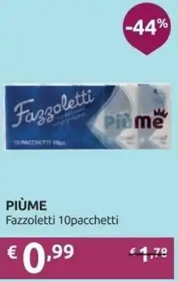Ipersoap PIÙME Fazzoletti 10pacchetti offerta
