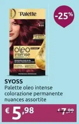 Ipersoap SYOSS Palette oleo intense colorazione permanente offerta