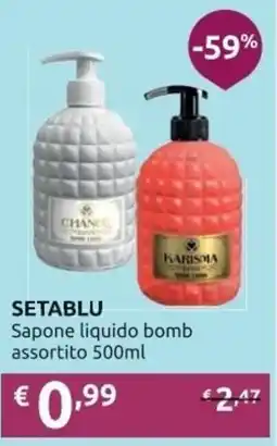 Ipersoap SETABLU Sapone liquido bomb offerta