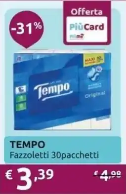 Ipersoap TEMPO Fazzoletti 30pacchetti offerta