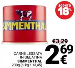 Supermercati Gulliver Carne lessata in gelatina SIMMENTHAL offerta