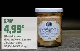 Banco Fresco Filetti di tonno al Naturale con Limone U Salaturi offerta