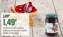 Banco Fresco Confettura alla ciliegia Fabbrica di conserve offerta