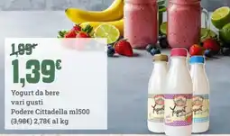 Banco Fresco Yogurt da bere Podere Cittadella offerta