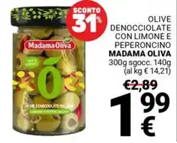 Supermercati Gulliver Olive denocciolate con limone e peperoncino MADAMA OLIVA offerta