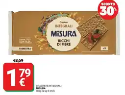 Supermercati Gulliver Crackers integrali MISURA offerta