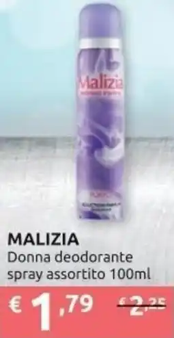 Ipersoap MALIZIA Donna deodorante spray offerta