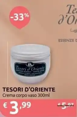 Ipersoap TESORI D'ORIENTE Crema corpo vaso offerta