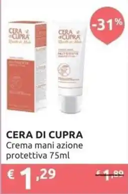 Ipersoap CERA DI CUPRA Crema mani azione protettiva offerta
