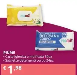 Ipersoap PIÙME Carta igienica umidificata Salviette detergenti corpo offerta