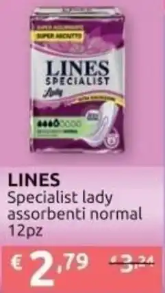 Ipersoap LINES Specialist lady assorbenti normal offerta