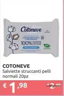 Ipersoap COTONEVE Salviette struccanti pelli Salviette struccanti pelli normali 20pz offerta