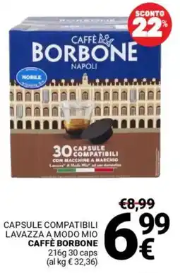 Supermercati Gulliver Capsule compatibili lavazza a modo mio CAFFÈ BORBONE offerta