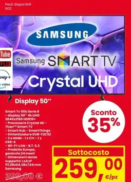 Interspar SAMSUNG Smart Tv 500 Serie 8 offerta