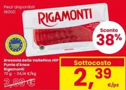 Interspar Bresaola della Valtellina IGP Punta d'Anca Rigamonti offerta