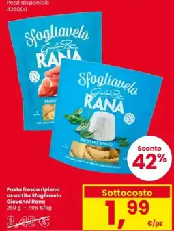 Interspar Pasta fresca ripiena assortita Sfogliavelo Giovanni Rana offerta