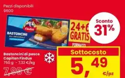 Interspar Bastoncini di pesce Capitan Findus offerta