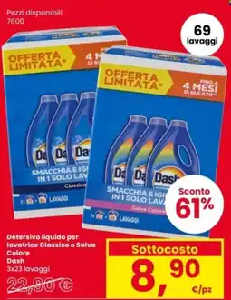 Interspar Detersivo liquido per lavatrice Classico o Salva Colore Dash offerta
