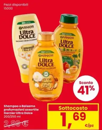 Interspar Shampoo o Balsamo Garnier Ultra Dolce offerta