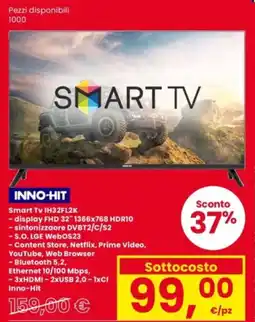 Interspar INNO-HIT Smart Tv IH32FL2K offerta