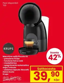 Interspar KRUPS Macchina caffè Piccolo XS offerta