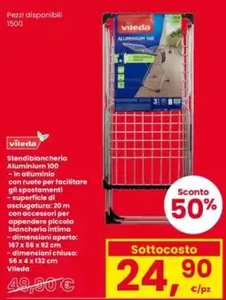 Interspar vileda Stendibiancheria Aluminium 100 offerta