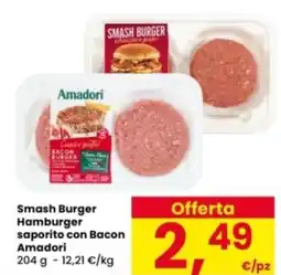 Interspar Smash Burger Hamburger saporito con Bacon Amadori offerta