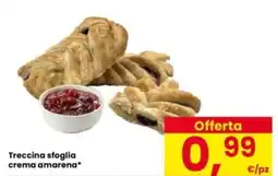 Interspar Treccina sfoglia crema amarena offerta