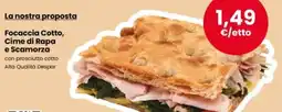 Interspar Focaccia Cotto, Cime di Rapa e Scamorza offerta