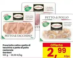Interspar Prosciutto cotto o petto di tacchino o petto di pollo nazionale Gardani offerta