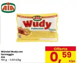 Interspar Würstel Wudy con formaggio Aia offerta