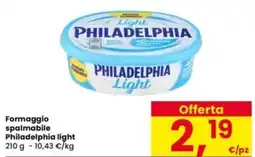 Interspar Formaggio spalmabile Philadelphia light offerta