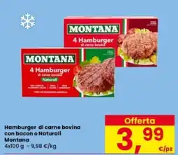 Interspar Hamburger di carne bovina con bacon o Naturali Montana offerta